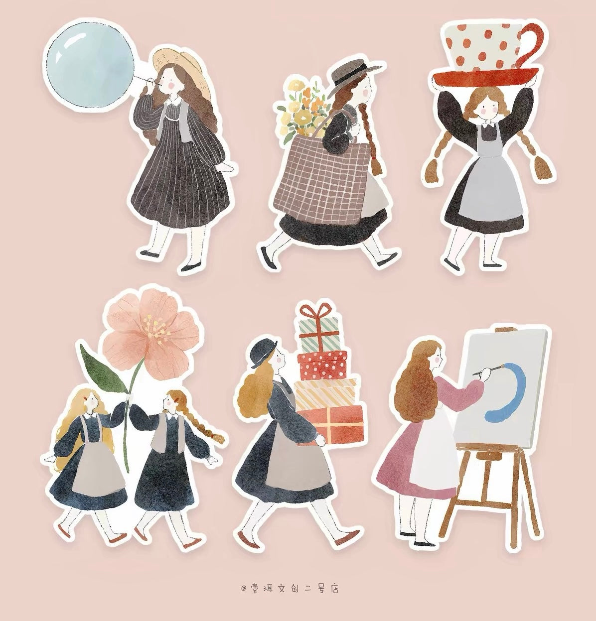 NEW! Yier Studio - Little Girls | Shaped | 24pcs Note Pad | Ephemera Paper