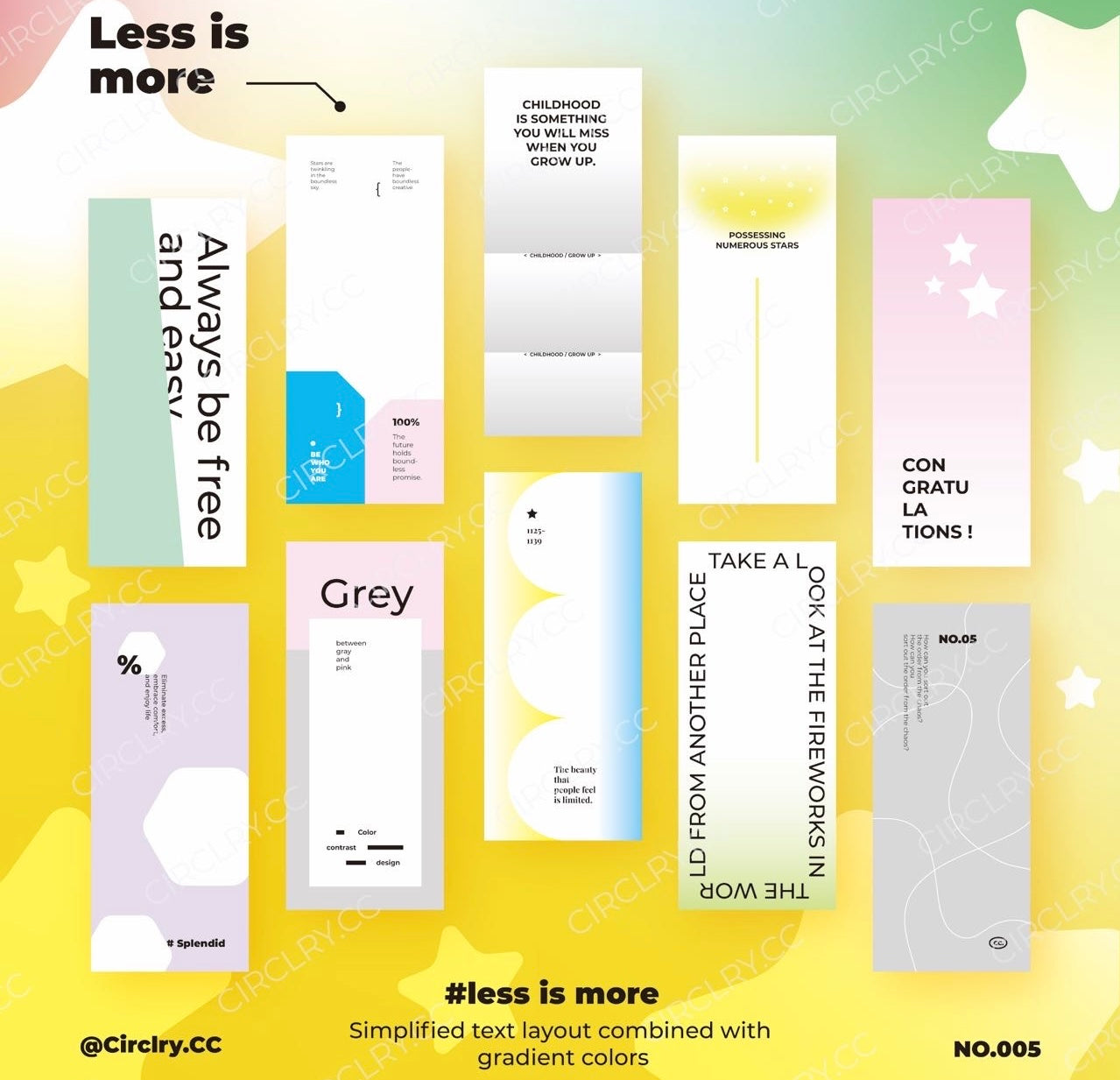 CC's design - Less Is More | 40pcs Paper Set | Ephemera Paper