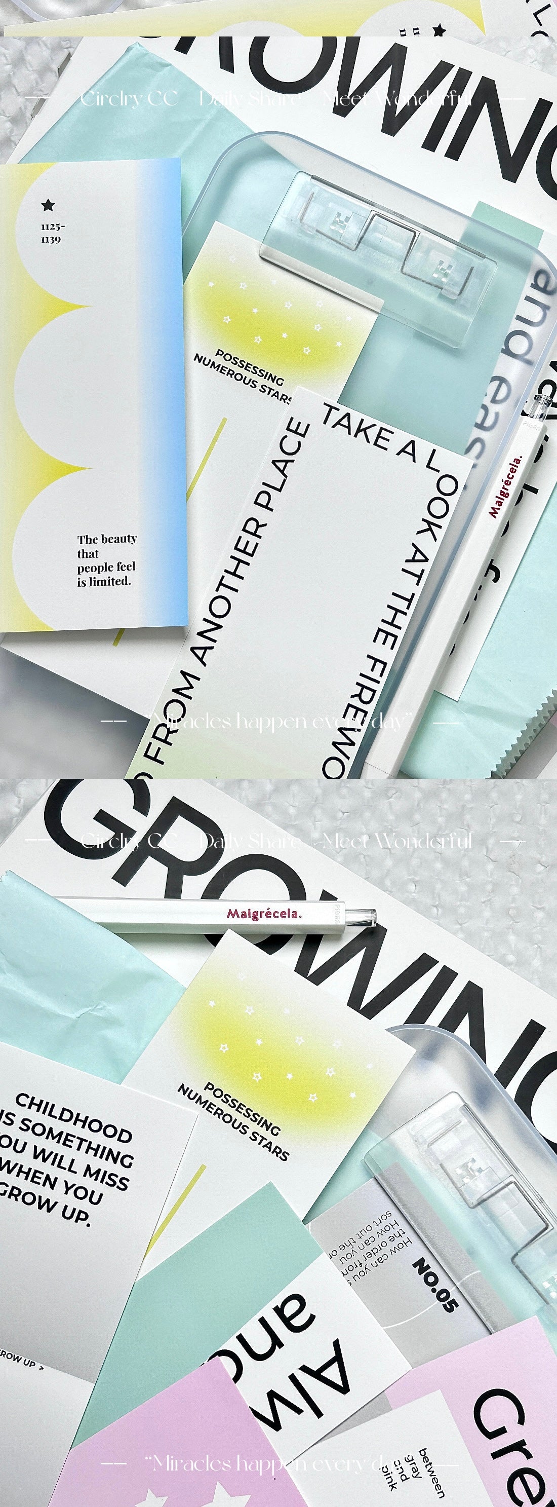 CC's design - Less Is More | 40pcs Paper Set | Ephemera Paper
