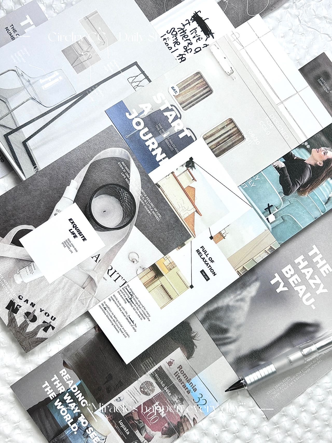 CC's Design Vol.5 - Curve and Straight | 21pcs Deco Pack | Ephemera Paper | Sticker