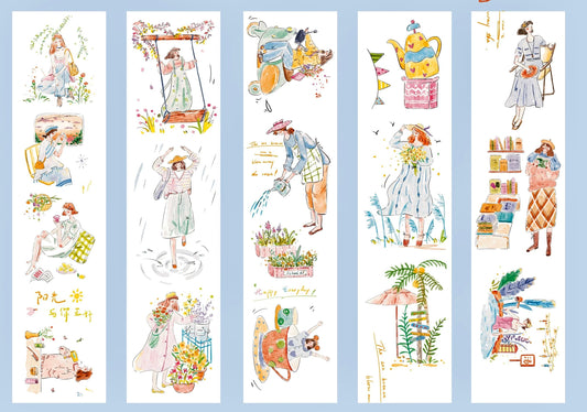 NEW! Lynn Illustration - The Sunlight and You | Kiss-cut | 6cm Tape | Release Paper | 5M