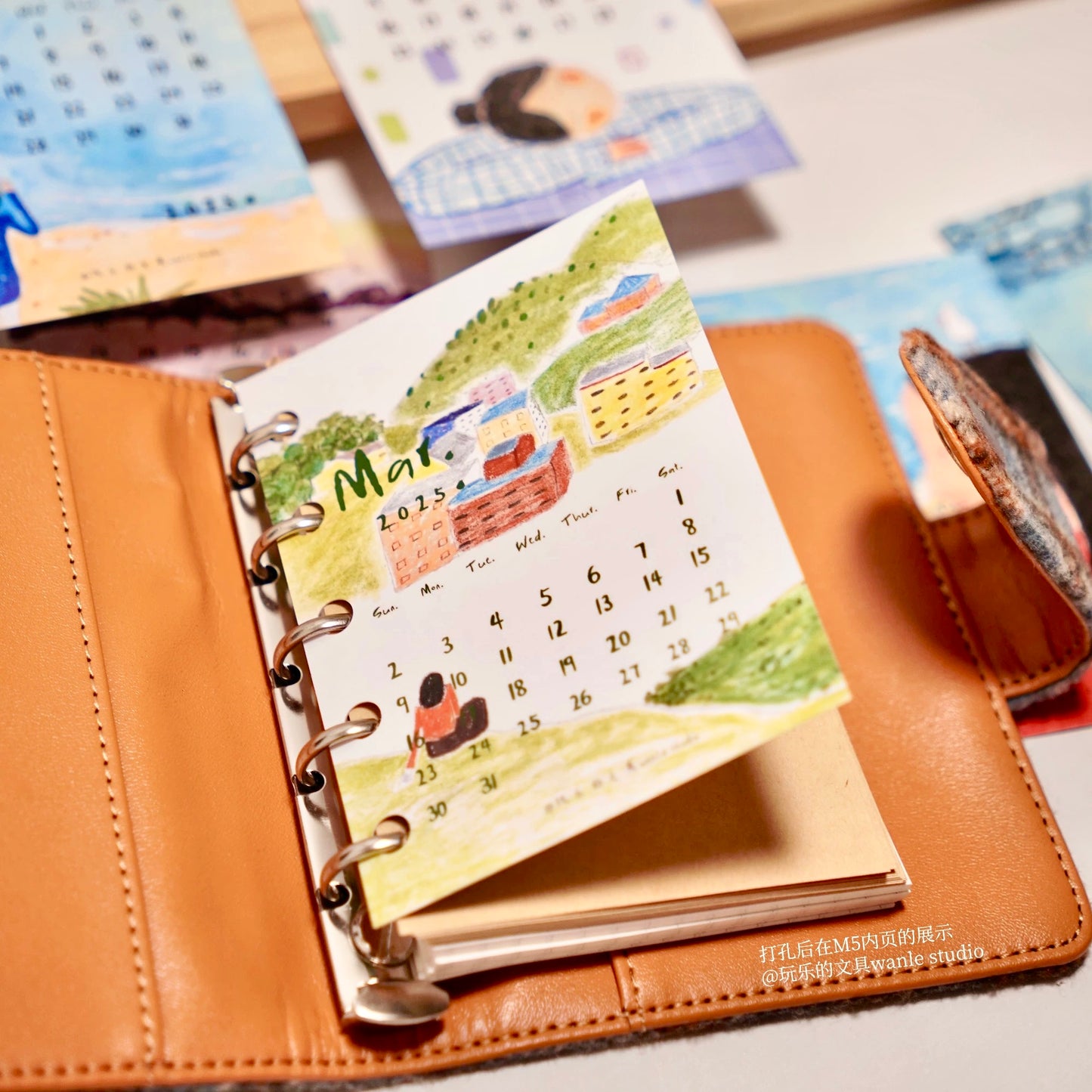 Wanle Studio - Vol.10 First Half-year Calendar | 6 sheets Cards | Ephemera Paper