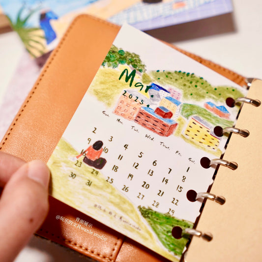Wanle Studio - Vol.10 First Half-year Calendar | 6 sheets Cards | Ephemera Paper