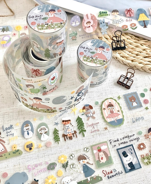NEW! Molinta - Soft Hues of Time | Kiss-cut | 5cm PET Tape | Release Paper | 5M