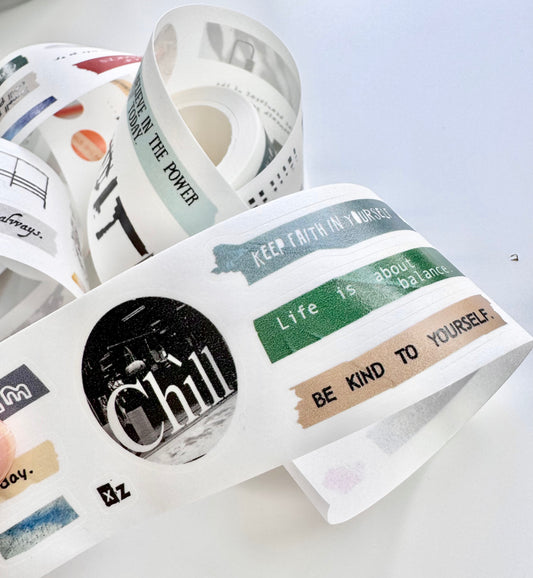 NEW! Two Raccoons -Chill | Kiss-cut | 4cm Washi Tape | Release Paper | 5M