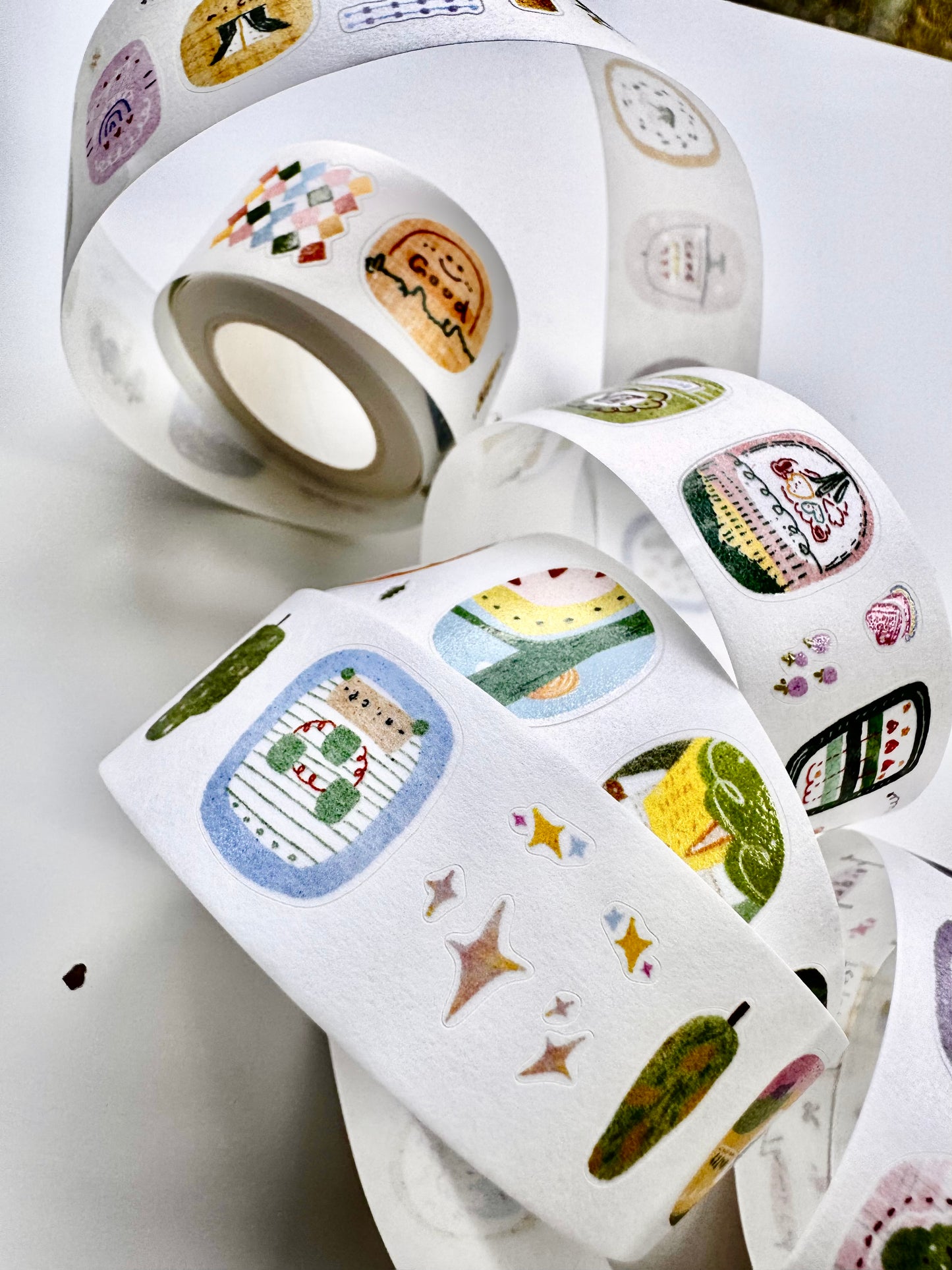 NEW! Zhiling Studio - Lots of Elements | Kiss-cut | 2.5cm Washi Tape | Release Paper | 6M