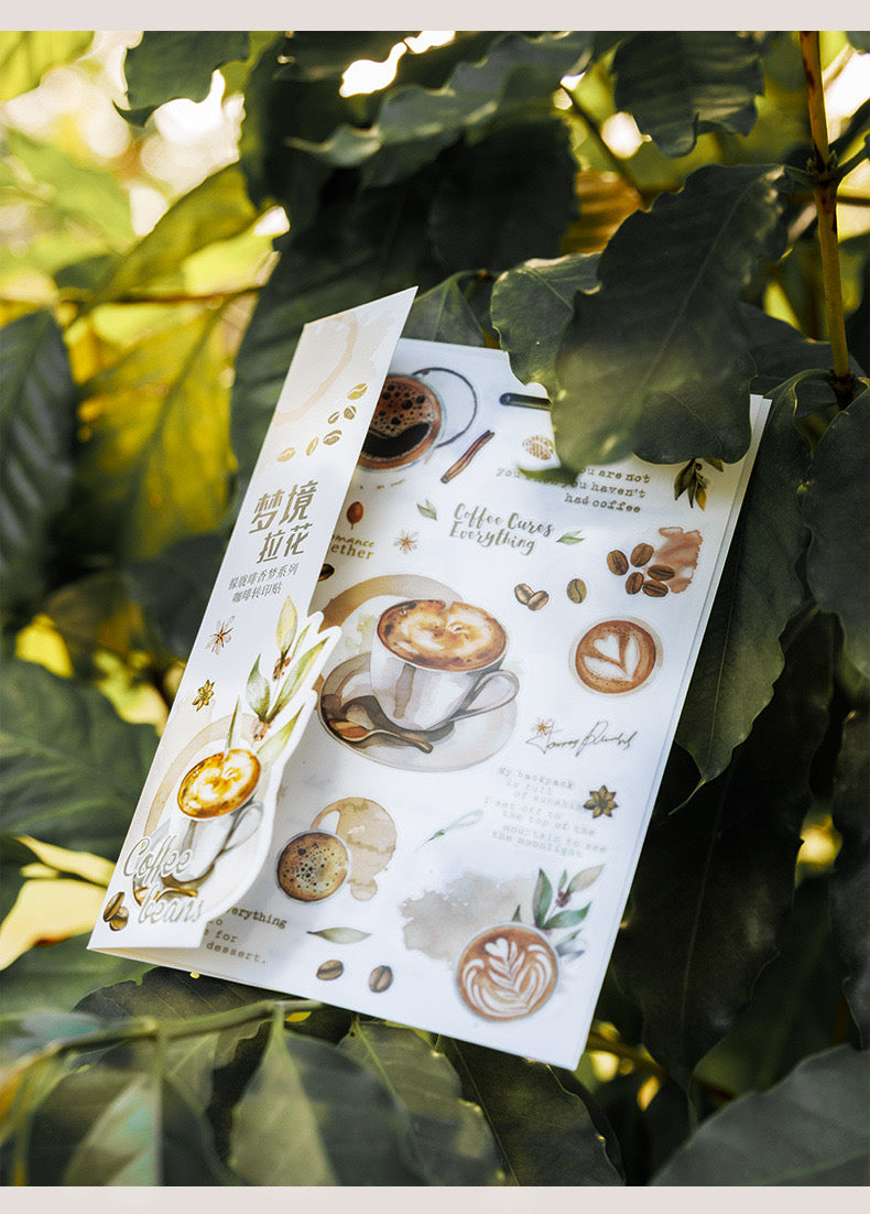 TJG - Coffee | 2 Sheets | Rub On Sticker