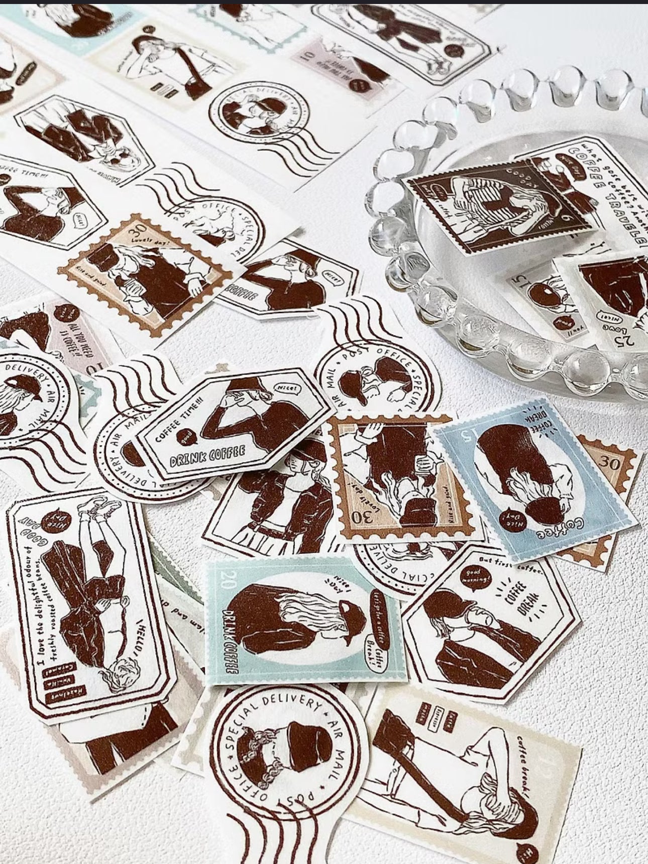 Cozyroom - Coffee Girl Stamp | 3cm Washi Tape | Release Paper