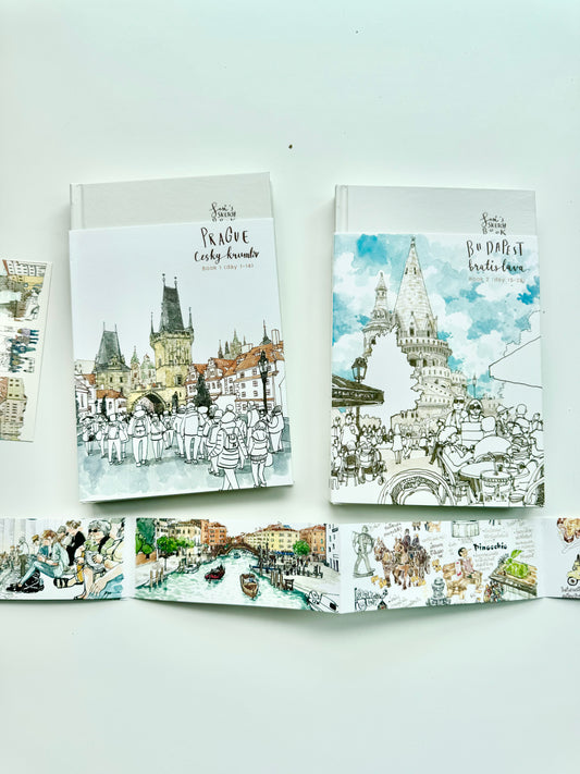 Sasi's Sketch Book - Eastern Europe | Travel Journal | Watercolor Paintings |Journaling Accessories