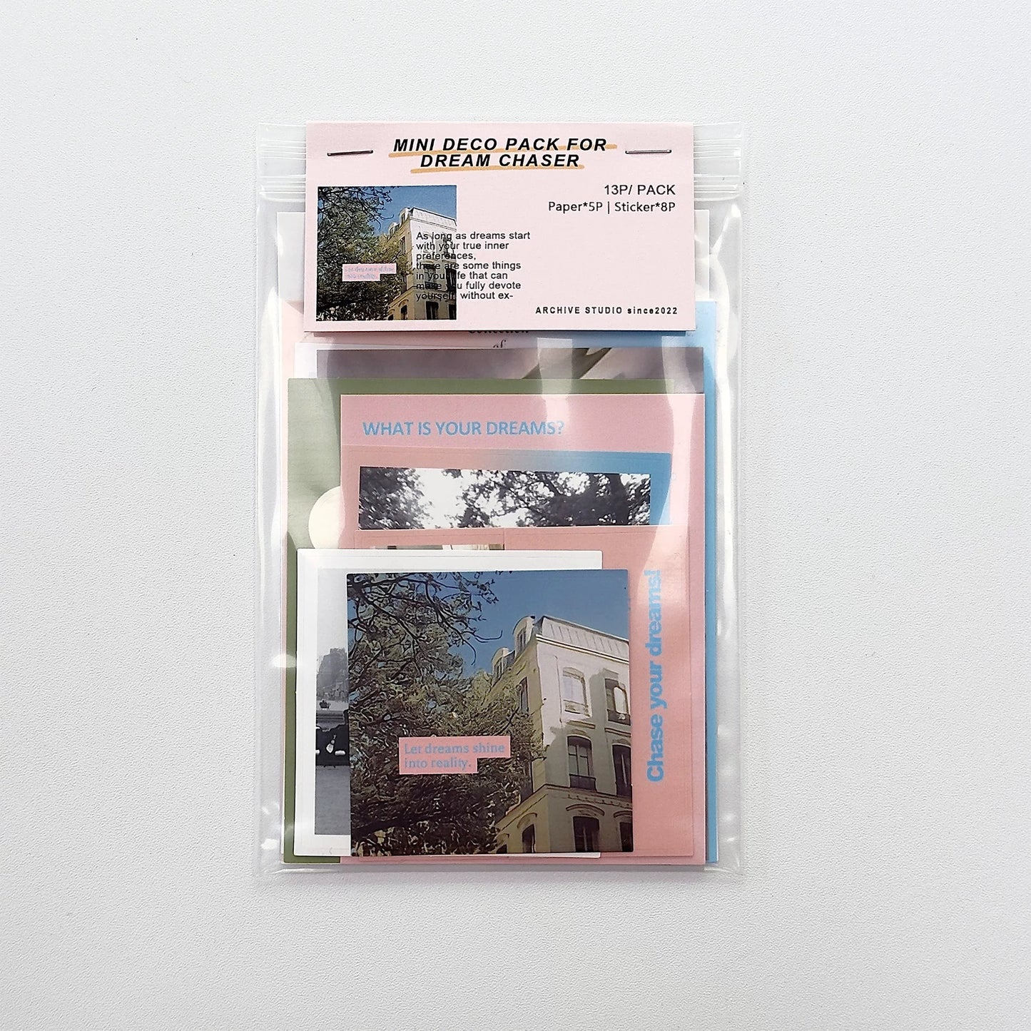 NEW! Archive Studio - Dream Chaser | 12pcs Deco Pack | Ephemera Paper | Sticker