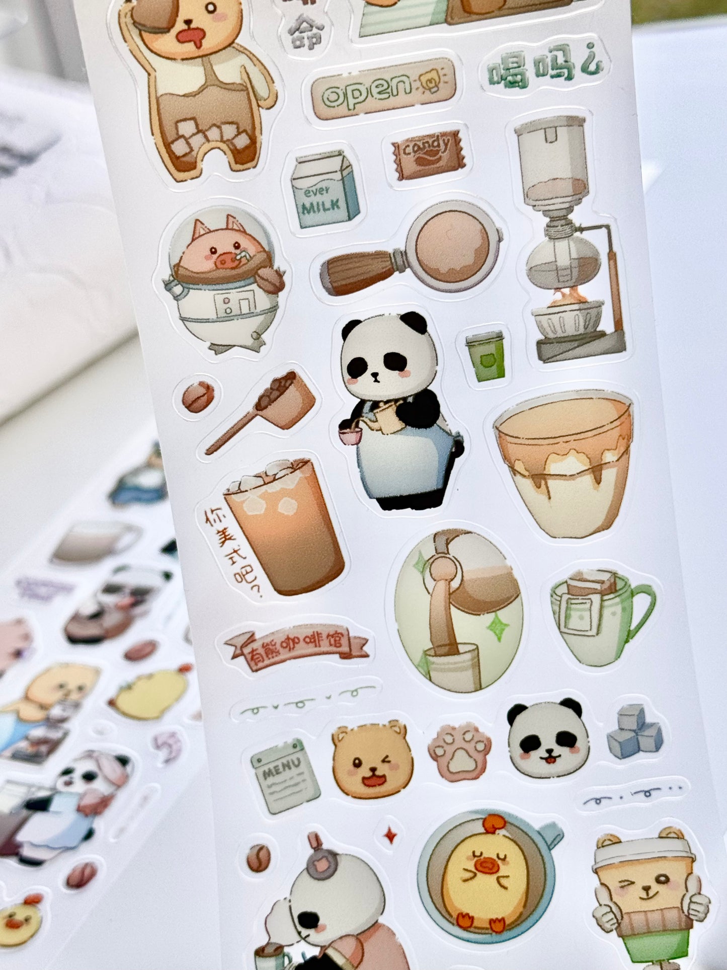 EverEin - Coffee Diary | 6cm Kiss-cut PET Tape | Release Paper