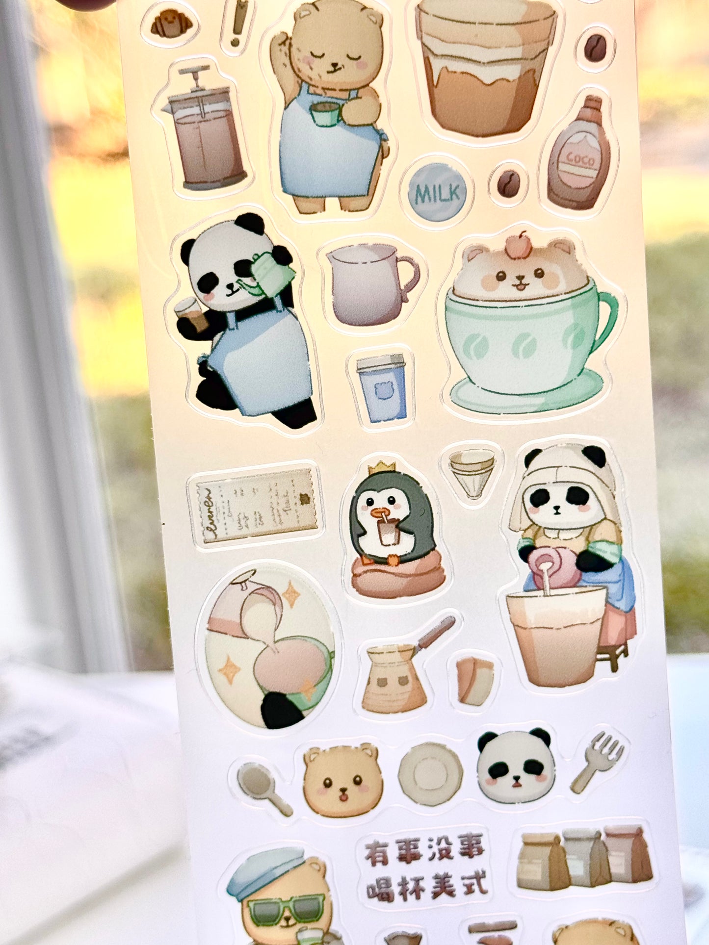 EverEin - Coffee Diary | 6cm Kiss-cut PET Tape | Release Paper