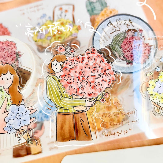 NEW! Wendy - World of Flowers | Kiss-cut | 6cm Tape | Release Paper | 5M