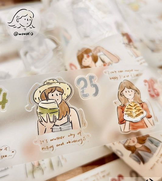 NEW! Wendy - A Day, One Meal | Kiss-cut | 4cm Tape | Release Paper | 6M
