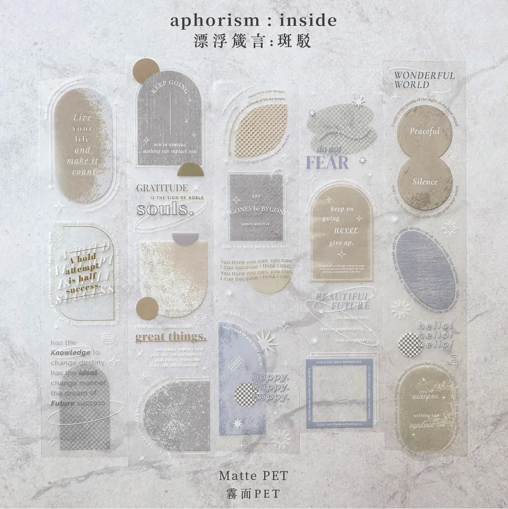 Asteroid B-610 - Aphorism - Inside | 4.5cm Matte PET | Release Paper