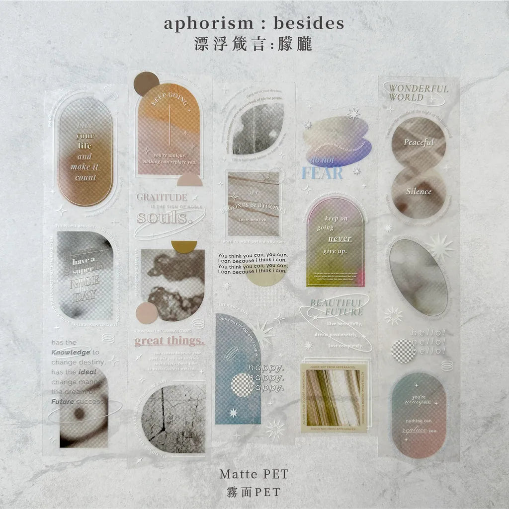 Asteroid B-610 - Aphorism - Beside | 4.5cm Matte PET | Release Paper