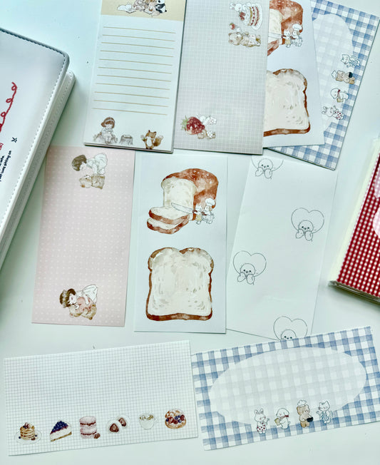 NEW! Jennyuanzi Studio - Bread | 30 Sheets Notepaper | Ephemera Paper