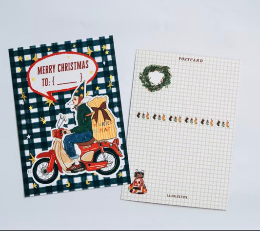 NEW! La Dolce Vita - Christmas Post Card | Journaling Accessories