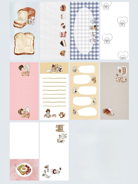 NEW! Jennyuanzi Studio - Bread | 30 Sheets Notepaper | Ephemera Paper
