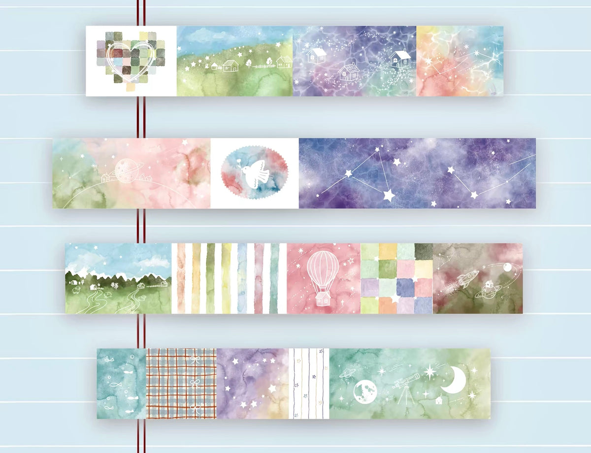 NEW! Jennyuanzi Studio - Along the Way | Silver Foil | 4.3cm Tracing paper Tape | Release Paper | 5M