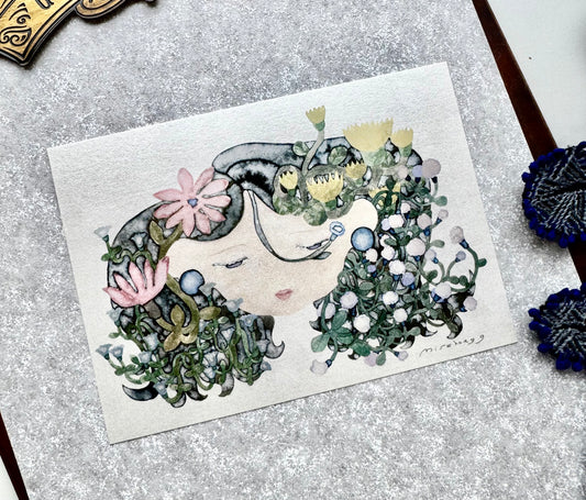 NEW! Misshoegg - Flower Girl | Postcard | Journaling Accessories