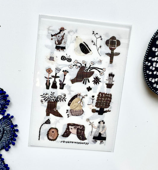 NEW! Misshoegg - Coffee-colored Days | 2 Sheets | Transfer Sticker