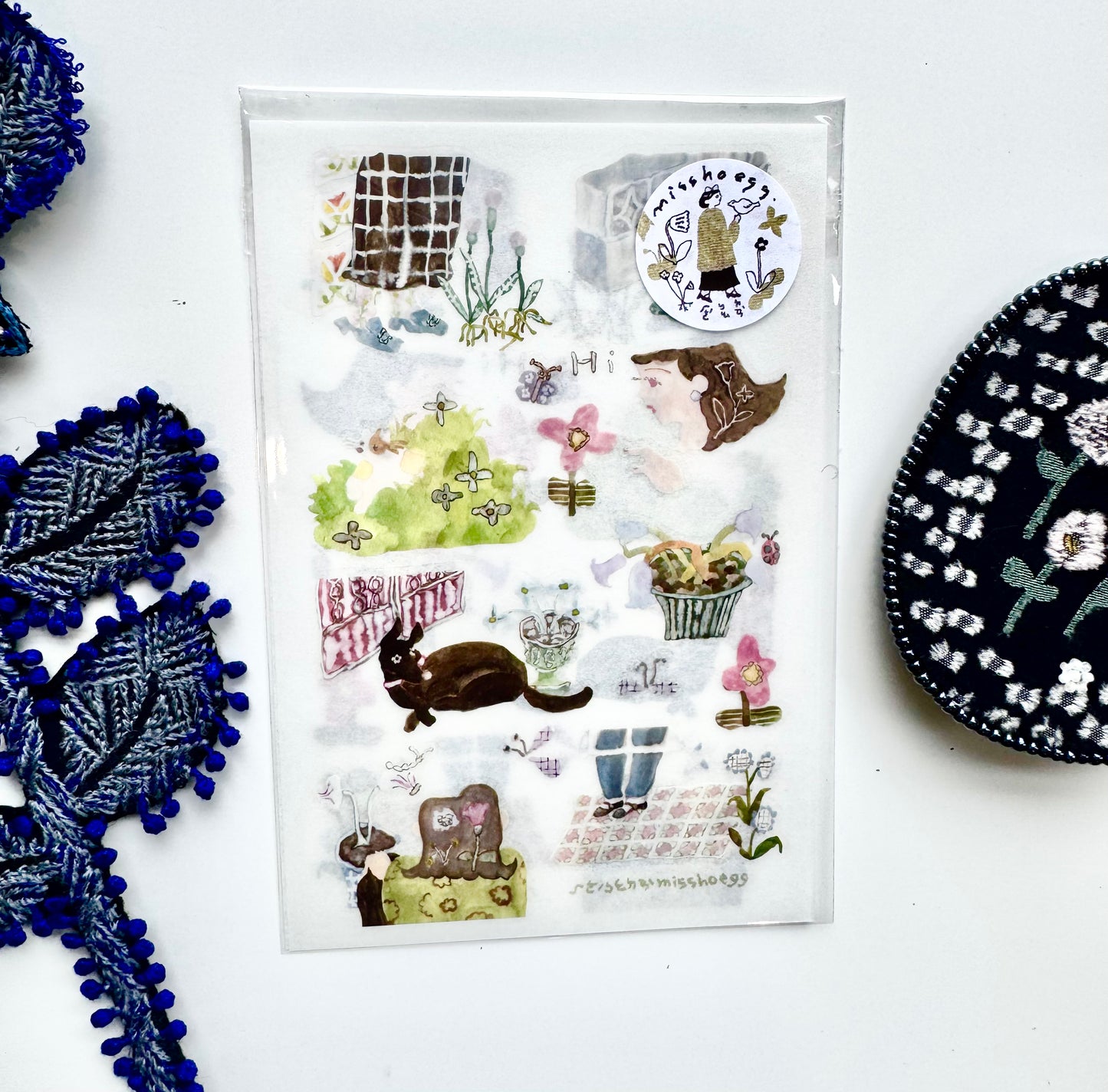 NEW! Misshoegg - Watercolor - Corner Garden | 2 Sheets | Transfer Sticker