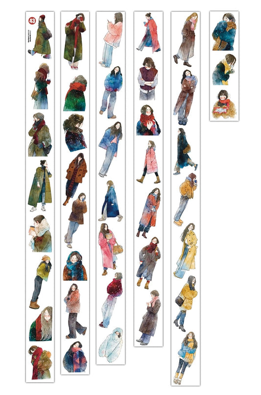 NEW! DingDing - No.43 Winter | Kiss-cut | 5cm Glossy PET Tape | Release Paper | 10M