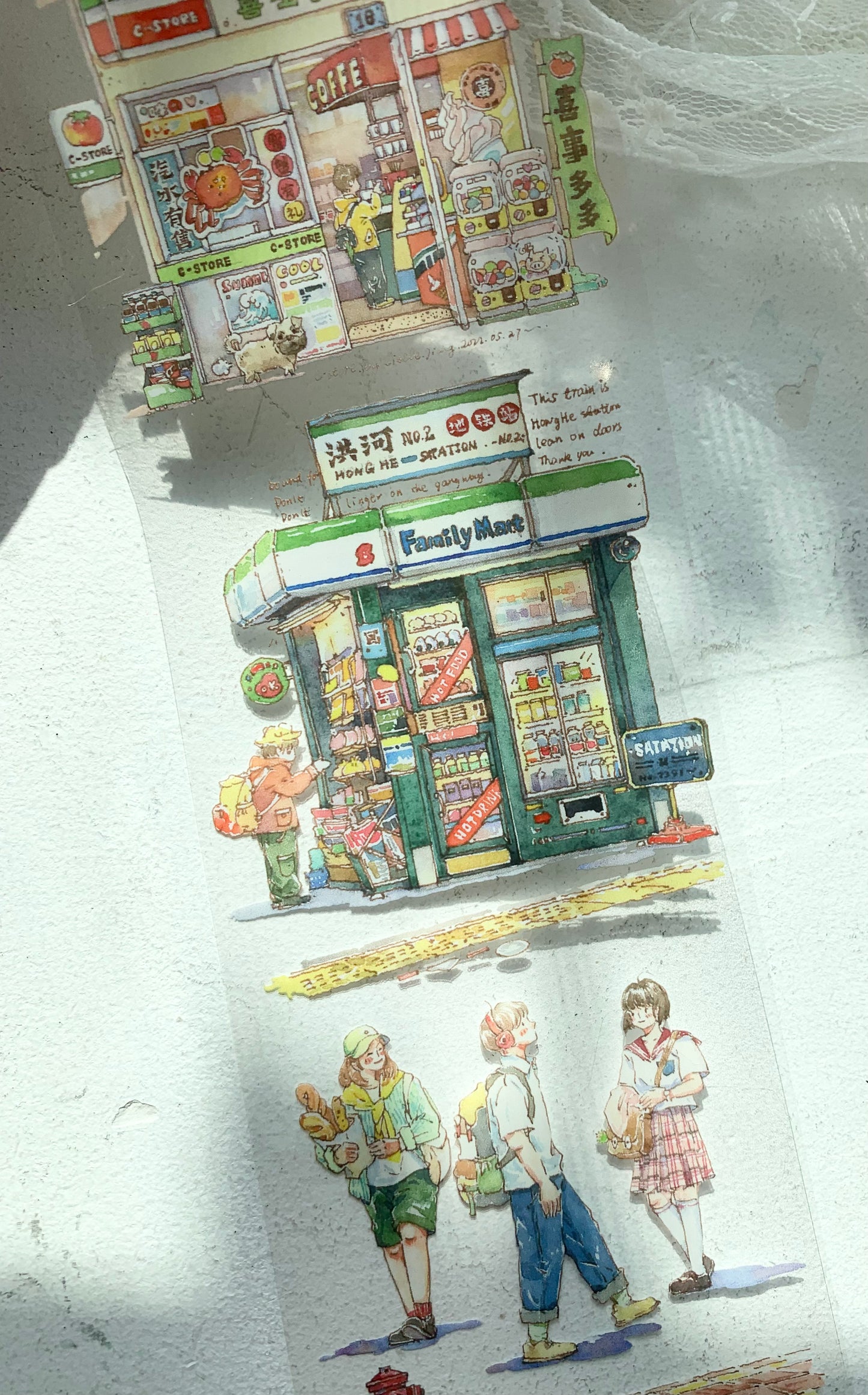 NEW MOODTAPE - Walking By | 7.5cm PET Tape | Release Paper