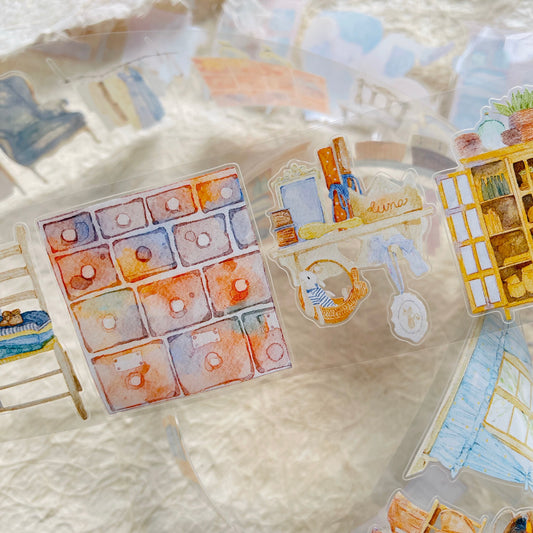 NEW! NuNu (DingDing) - No.3 Quiet Space | Kiss-cut | 5.5cm Tape | Release Paper | 5M