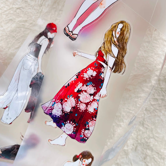 NEW! DingDing - No.42 The Red | Kiss-cut | 6cm PET Tape | Release Paper | 10M