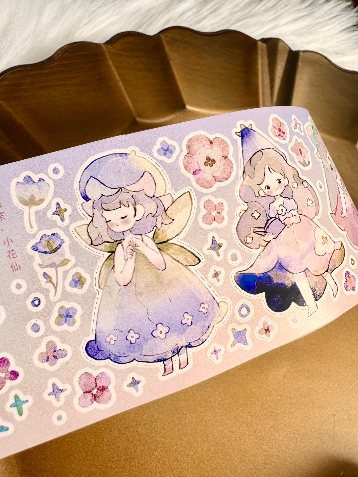 Freckles Tea Vol.4 - Flower Fairy | Kiss-cut | 6cm Tape |  Release Paper | 5M