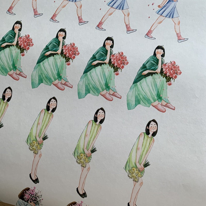 DingDing - No.4 - Floral Addict | 5cm PET Tape | Release Paper