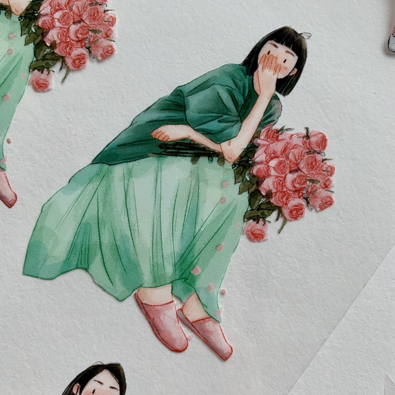 DingDing - No.4 - Floral Addict | 5cm PET Tape | Release Paper