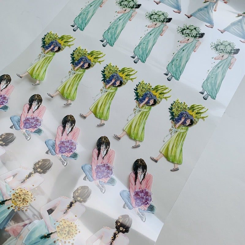 DingDing - No.4 - Floral Addict | 5cm PET Tape | Release Paper