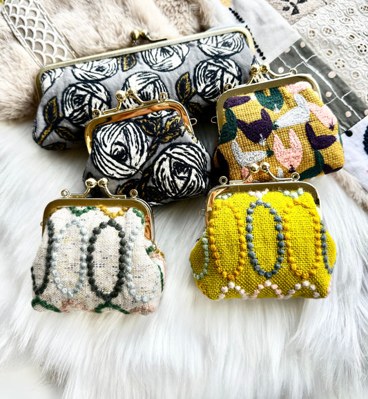 ESH Exclusive Collection - Kiss Lock Pouch | Handmade Products | mina perhonen Fabric | Journaling Accessories