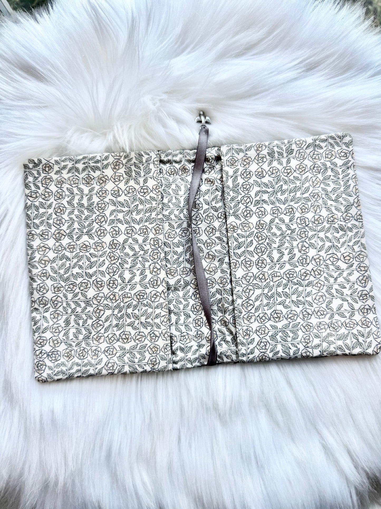 ESH Exclusive Collection - Rosy Embroidery | Notebook Pouch/ Cover | Handmade Products | mina perhonen Fabric