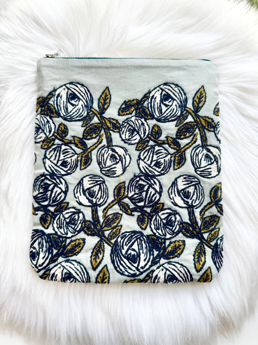 ESH Exclusive Collection - Rosy Embroidery | Notebook Pouch/ Cover | Handmade Products | mina perhonen Fabric