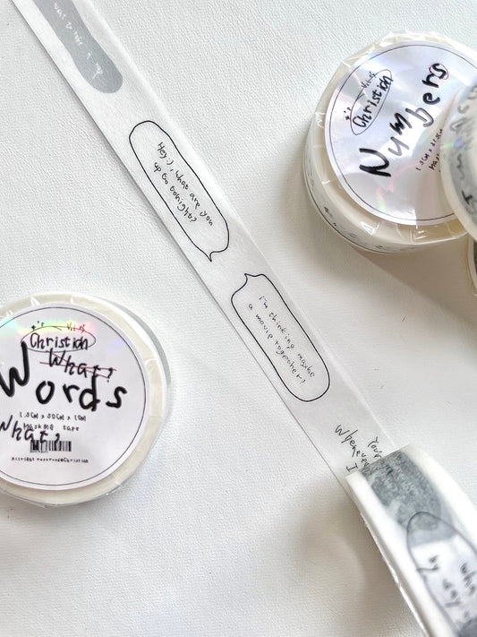 Christian - Words | 1.5cm Washi Tape | Basic | NO Release Paper