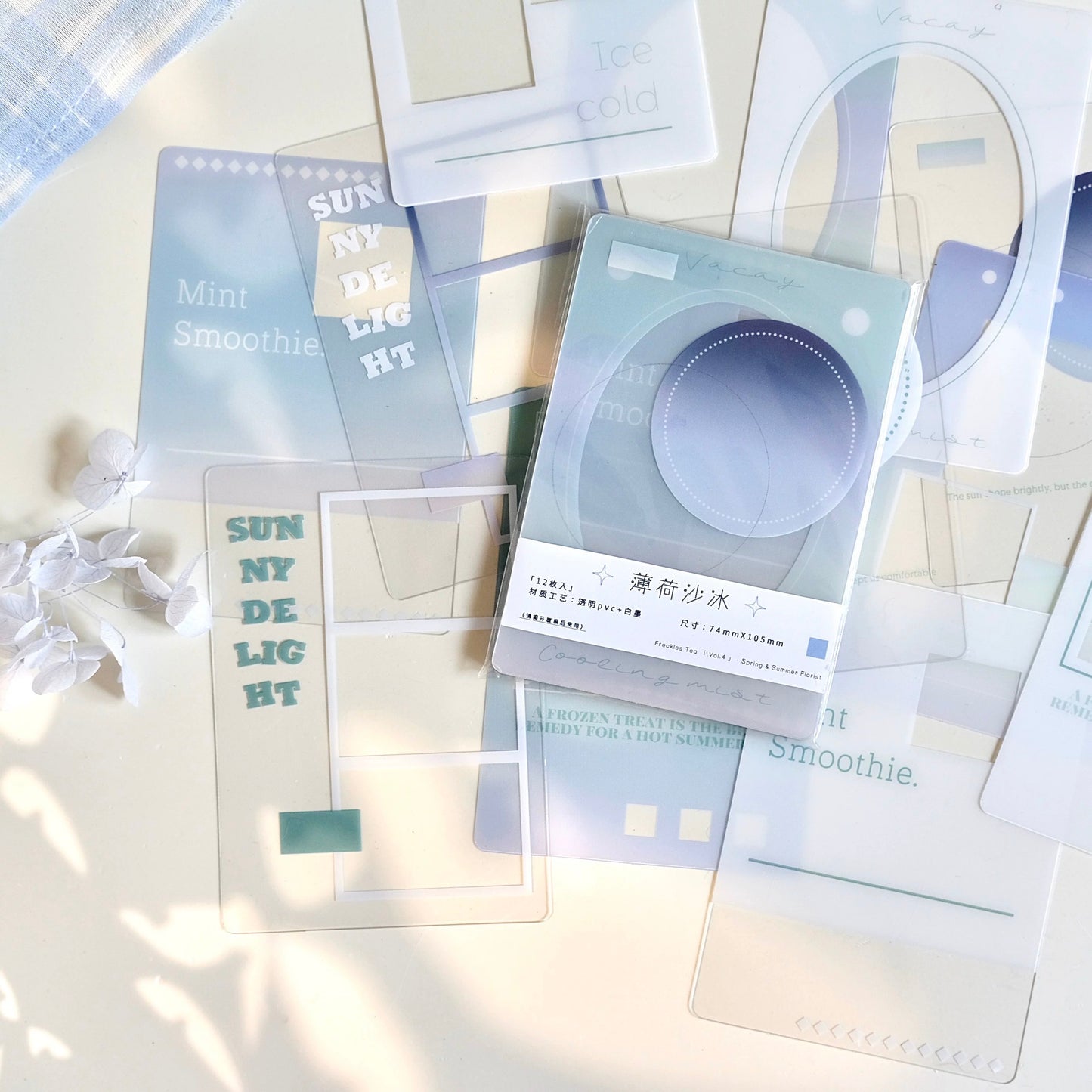 NEW! Freckles Tea- Vol.4 Mint Smoothie | 12pcs PVC Card | Ephemera Paper