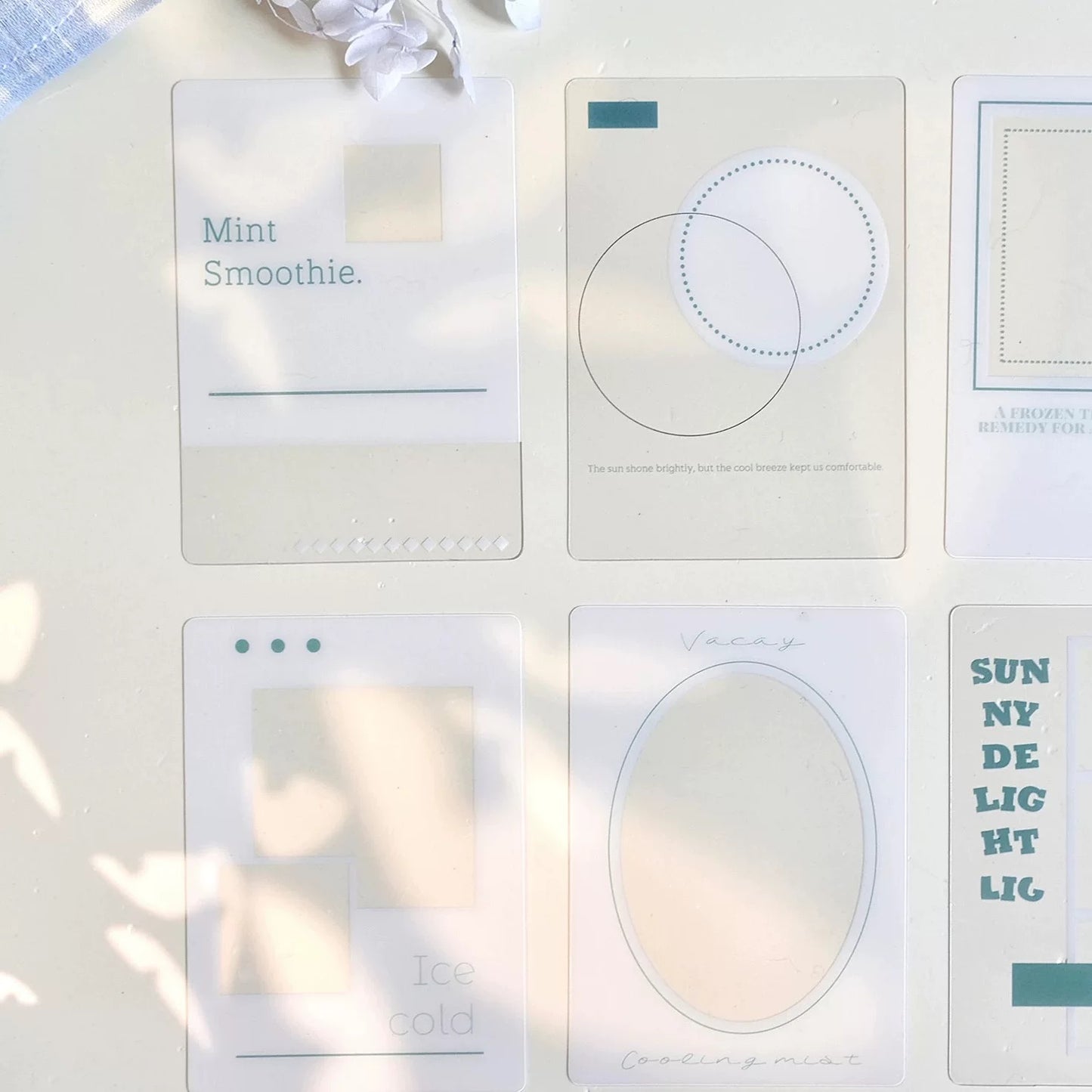 NEW! Freckles Tea- Vol.4 Mint Smoothie | 12pcs PVC Card | Ephemera Paper