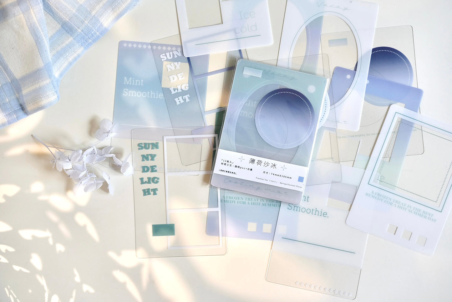 NEW! Freckles Tea- Vol.4 Mint Smoothie | 12pcs PVC Card | Ephemera Paper