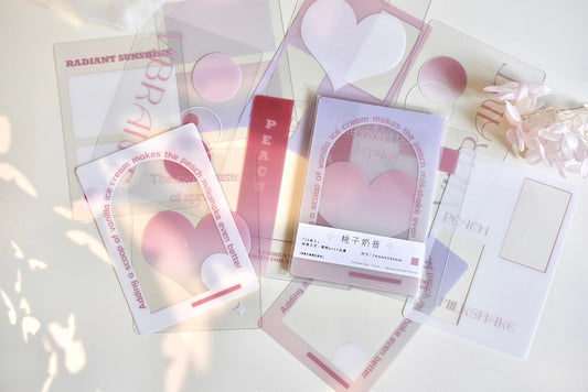 Freckles Tea- Vol.4 Peach Milkshake | 12pcs PVC Card | Ephemera Paper