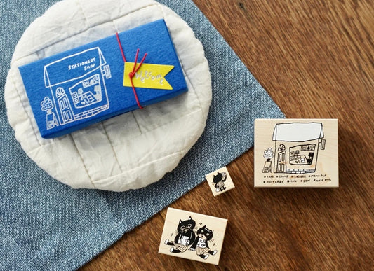 NEW! Sycolexxx - Ugly Cat 6.0 | Stationery Shop | 3pc Stamp Set | Rubber Stamps