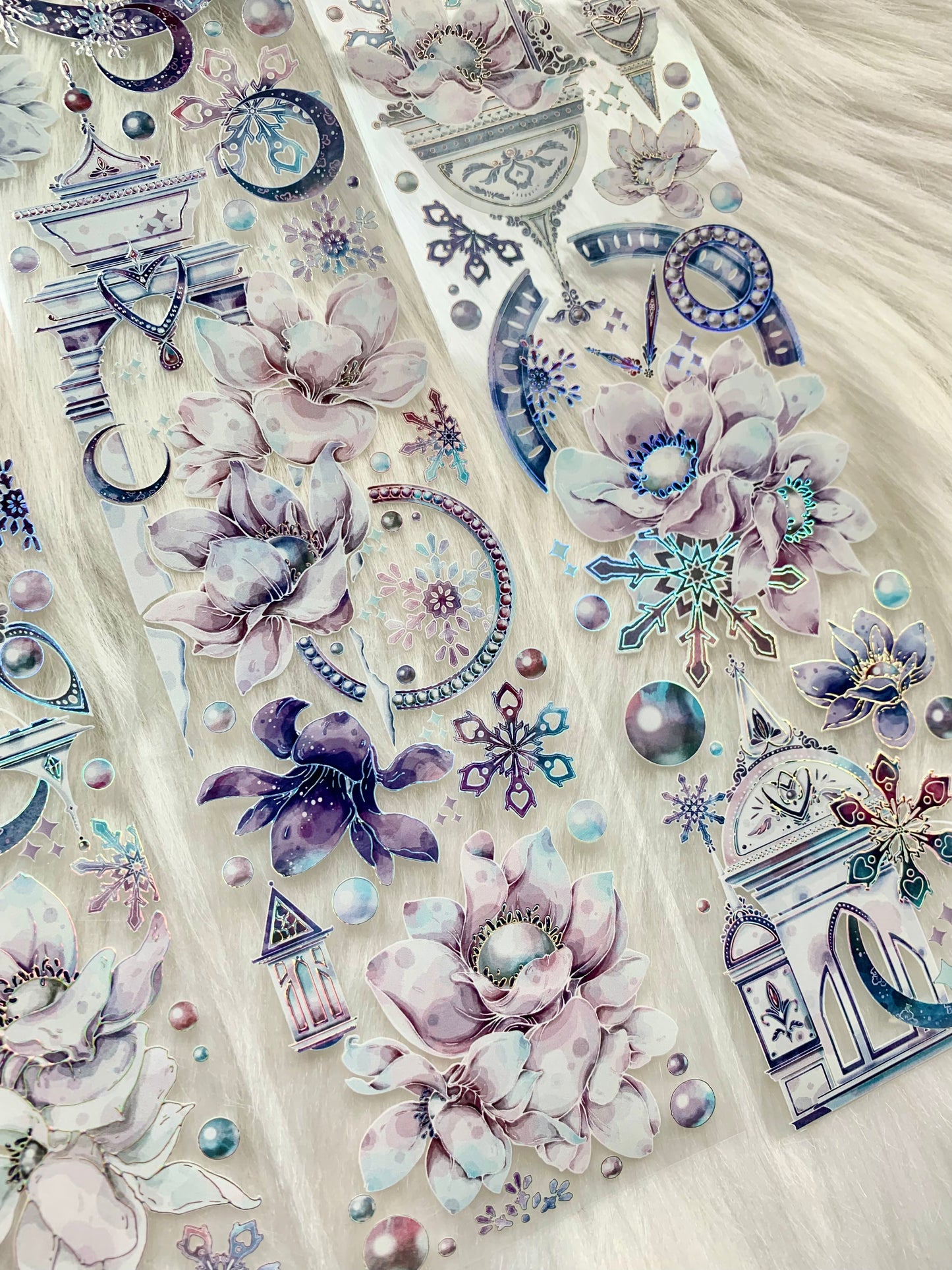 YYR Studio - Magnolia | 6cm Laser Sliver PET Tape | Release Paper