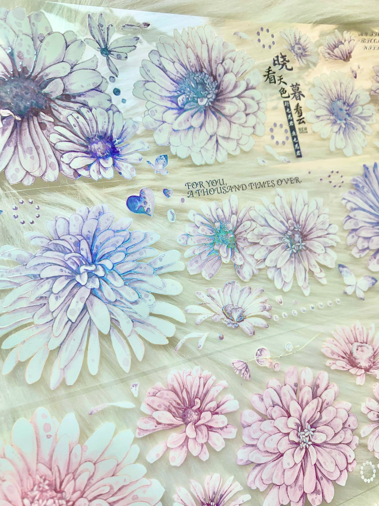 YYR - Hibiscus | 6cm Iridescent PET Tape | Release Paper