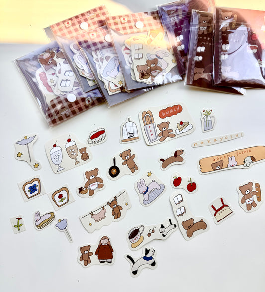NEW! Lazy Home X Ranmyu - October Collection | Sticker Pack with a Pouch | Stickers