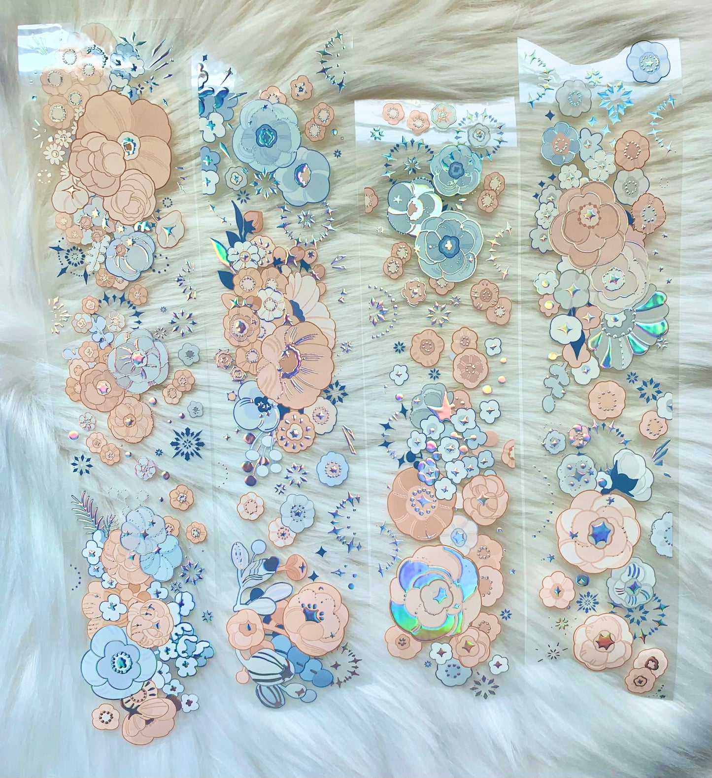 CelloM - Sakura Snow | 6cm Laser Silver PET Tape | Release Paper