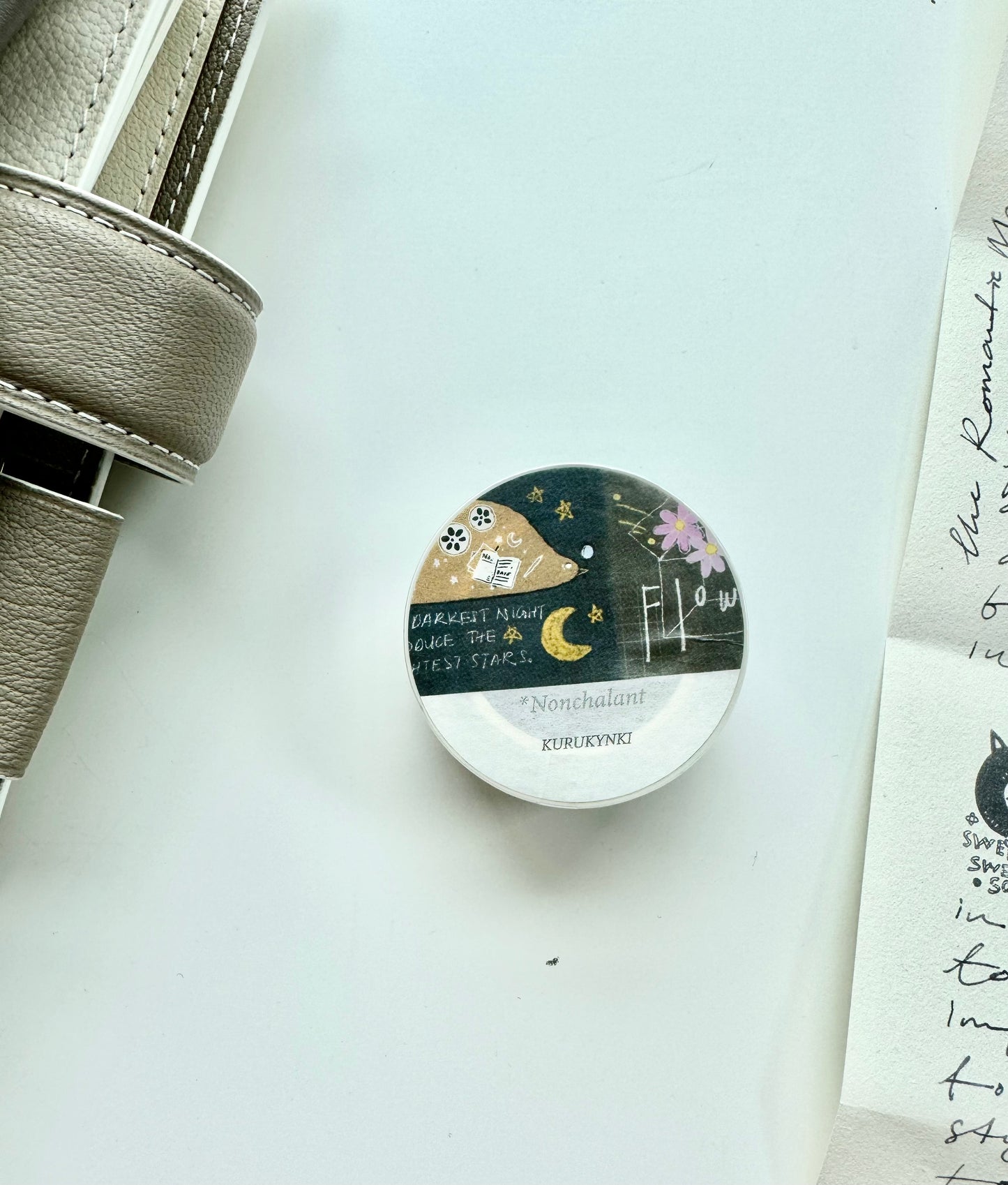 Kurukynki - Nonchalant | 3cm Washi Tape | Release Paper