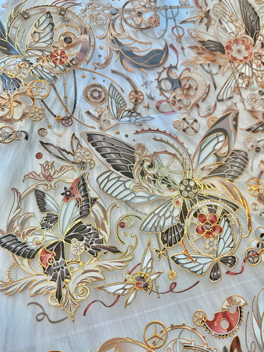 Likey - Mechanical Butterfly | 7cm Laser Gold PET Tape | Release Paper